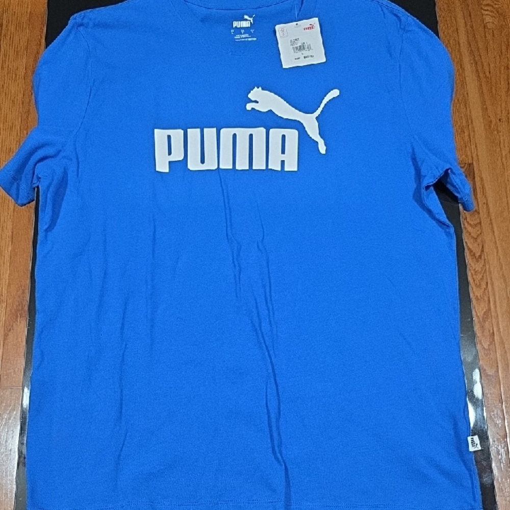 Puma Classic Royal Blue Tee with White Logo